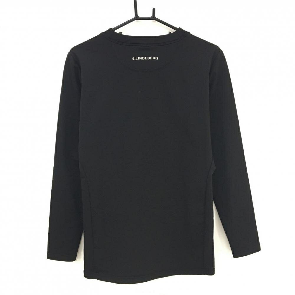 【美品】ジェイリンドバーグ インナーシャツ 黒 ロゴ刺しゅう メンズ L ゴルフウェア J．LINDEBERG