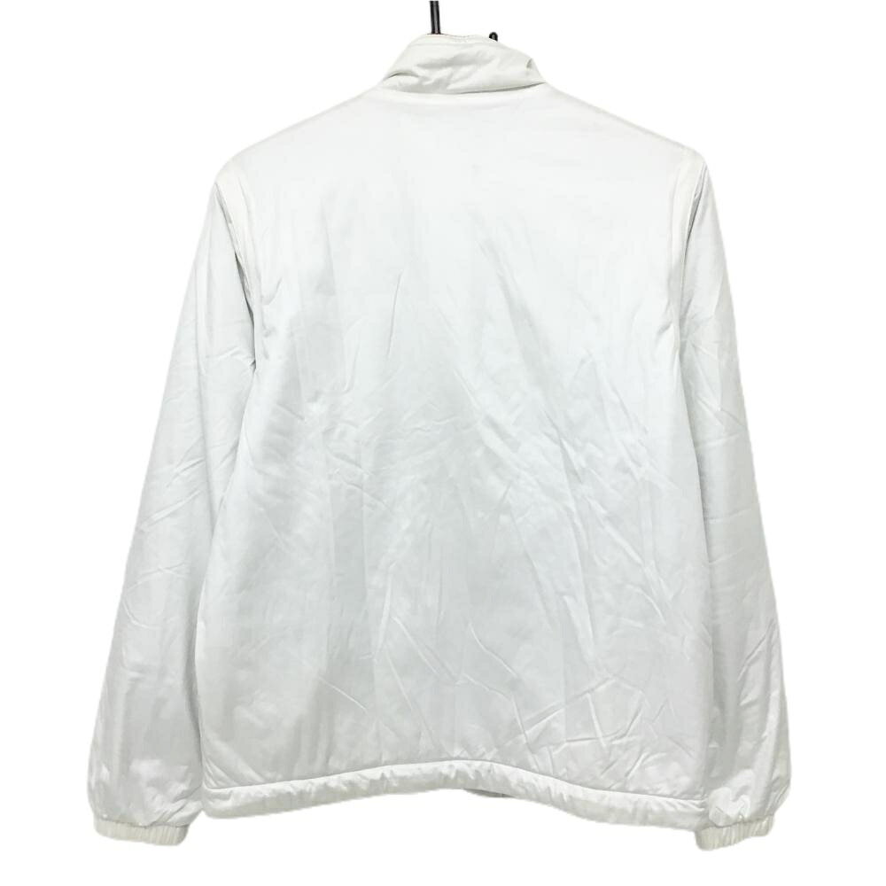 【美品】キャロウェイ 2WAY中綿ジャケット 白×レッド ロゴワッペン 袖着脱可 裾ド...