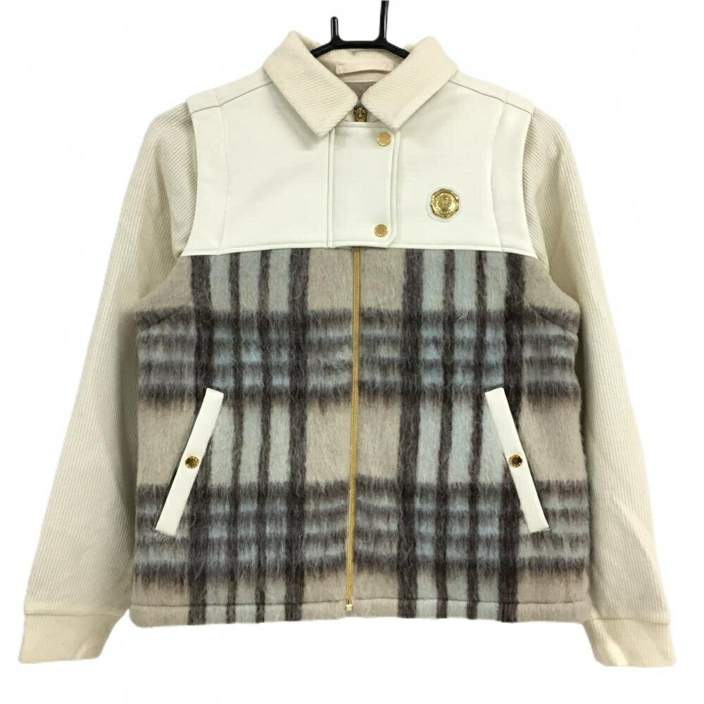 【美品】マークアンドロナ 2WAY中綿ニットジャケット レディース 38(M) ゴルフウェア 2024年モデル MARK＆LONA