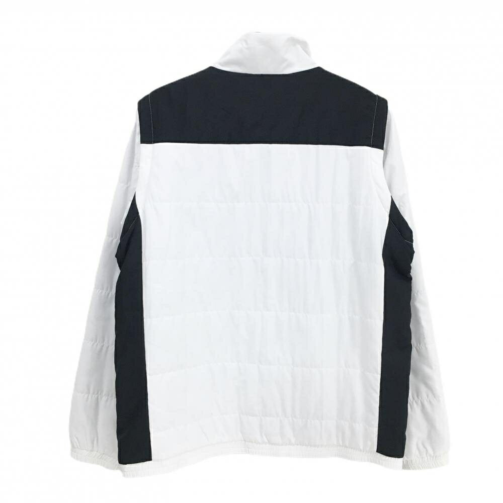 ブリヂストン 2WAY中綿ジャケット 白×黒 袖着脱可 胸ロゴ メンズ L ゴルフウェア Bridgestone