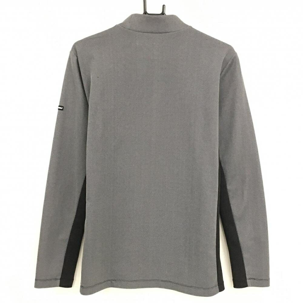 【ポイント10倍！楽天スーパーセール期間限定】【美品】プーマ 長袖ハイネックシャツ 黒×白 ドット柄 ロゴ刺しゅう メンズ L ゴルフウェア PUMA