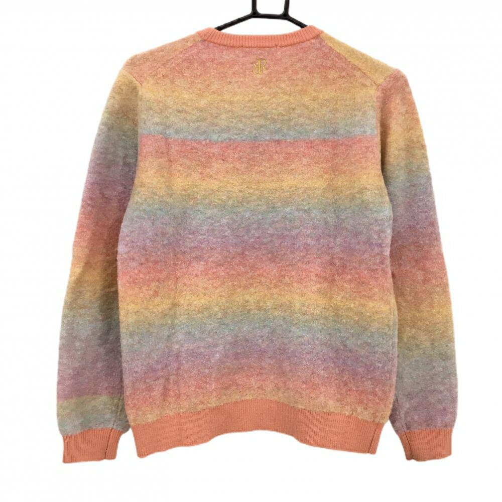 【美品】レザレクション セーター マルチカラー 総柄 ニット ウール混 レディース M ゴルフウェア Resurrection