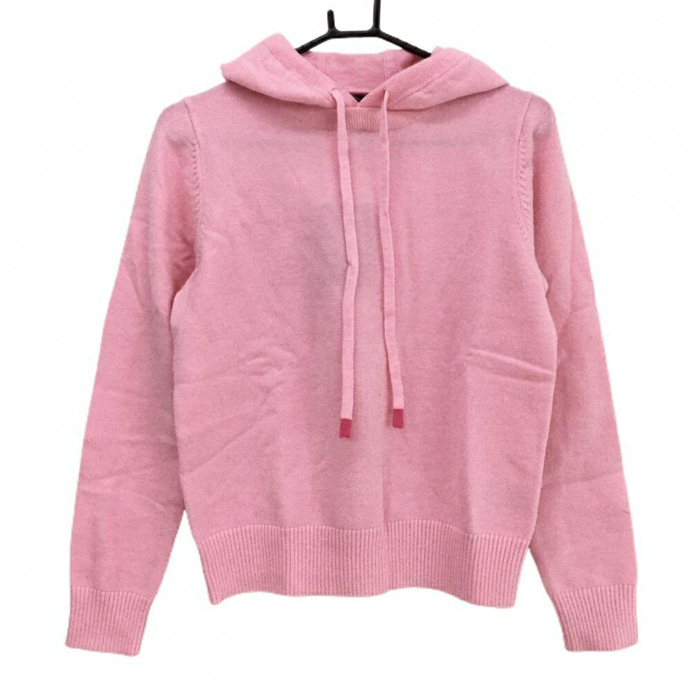 【新品】ジーフォア ニットパーカー ピンク 韓国モデル フードロゴ レディース M ゴルフウェア G/FORE