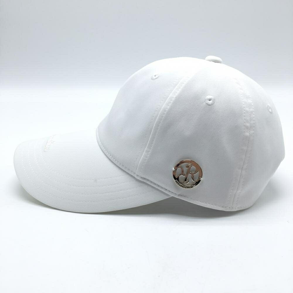 【美品】レザレクション キャップ 白 つば裏総柄 ゴルフウェア Resurrection