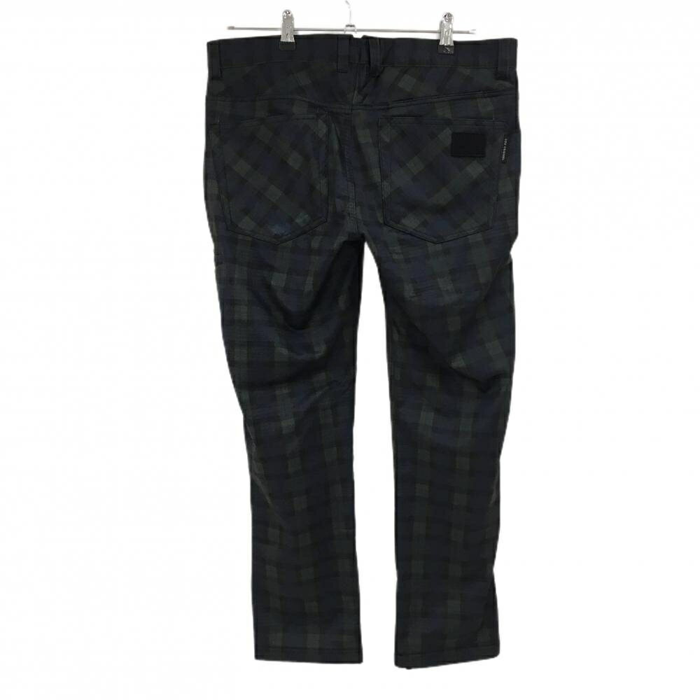 【美品】ジーディーオーオリジナル パンツ ネイビー系×グリーン系×黒 チェック 裏微起毛 メンズ 4 ゴルフウェア GDO ORIGINAL