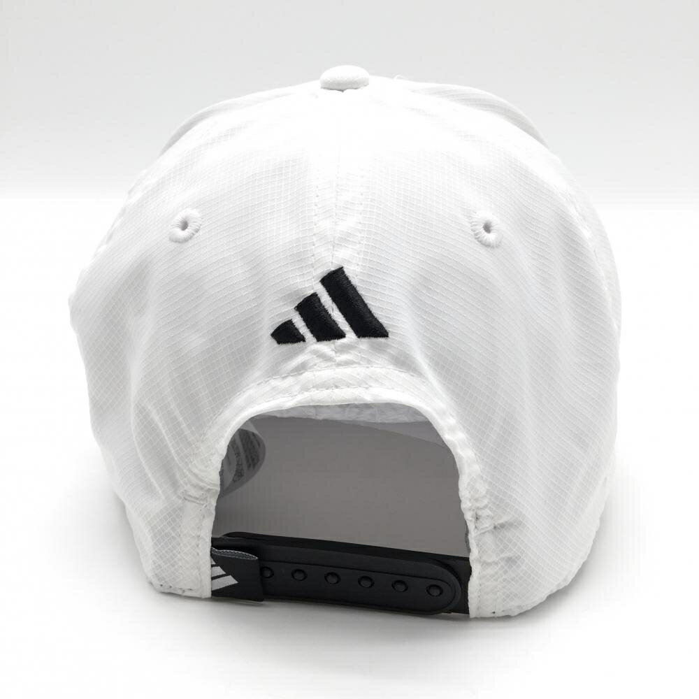 アディダス キャップ 白×黒 フロントロゴ ONE　SIZE　OSFX(57-60cm)　フリーサイズ ゴルフウェア adidas