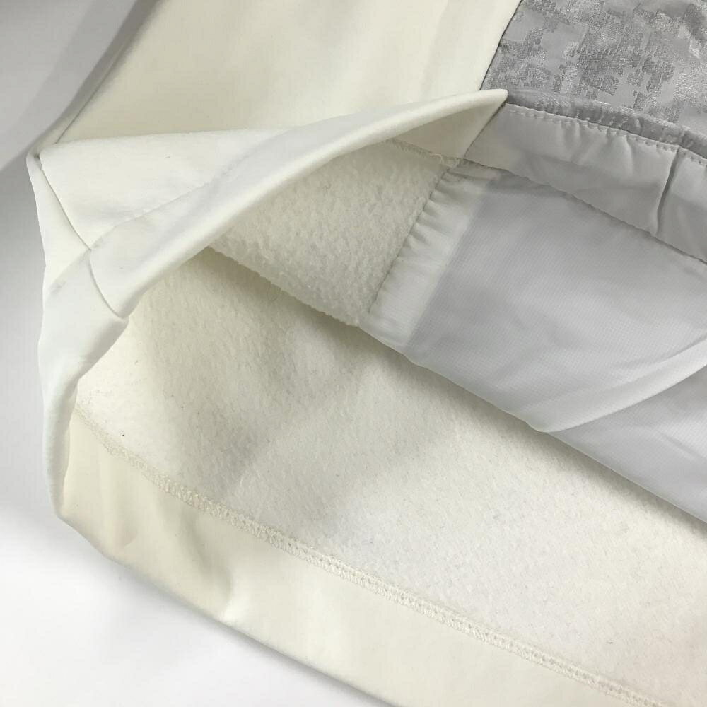 レオナード 楽天市場店の【超美品】シェルボ 中綿切替スカート 白×グレー 中綿部地模様 裏起毛 レディース M/8 ゴルフウェア CHERVO｜アングル3