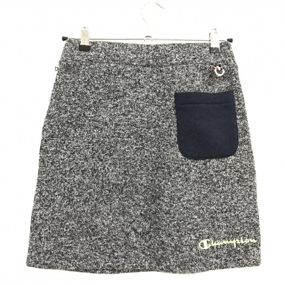 チャンピオン スカート 杢黒 ロゴ刺しゅう レディース MEDIUM ゴルフウェア Champion