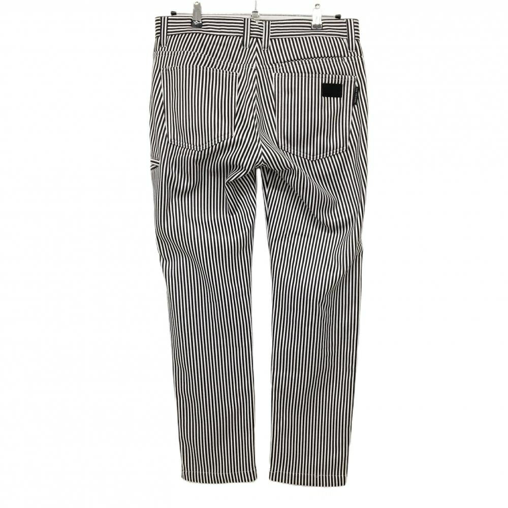 ジーディーオーオリジナル パンツ 白×黒 ストライプ 裏起毛 メンズ 3 ゴルフウェア GDO ORIGINAL