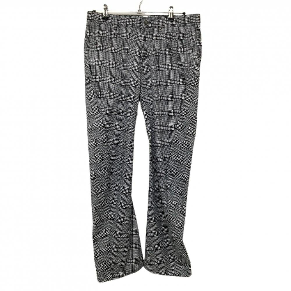 【美品】ジーディーオーオリジナル パンツ 黒×白 グレンチェック 裏起毛 メンズ 3 ゴルフウェア GDO ORIGINAL(4.0)