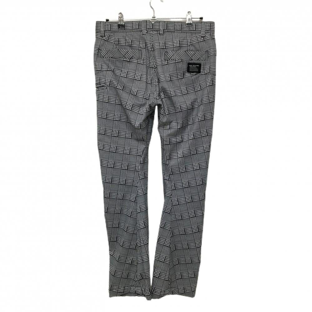 【美品】ジーディーオーオリジナル パンツ 黒×白 グレンチェック 裏起毛 メンズ 3 ゴルフウェア GDO ORIGINAL