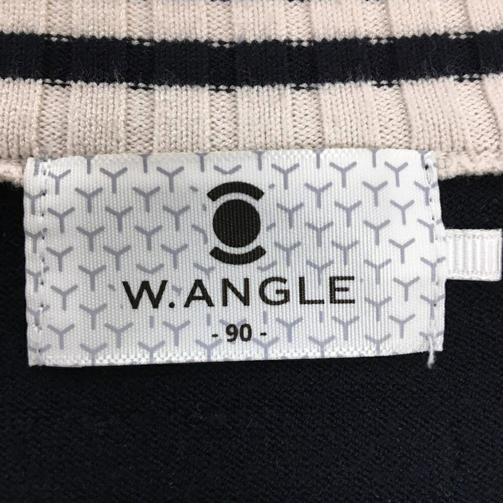 【美品】ワイドアングル カーディガン ライトベージュ×黒 Vネック レディース 90 ゴルフウェア W.ANGLE reonard-10187696 レオナード 楽天市場店 サンプル画像3