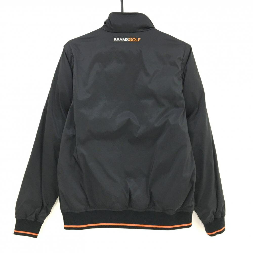 【美品】ビームスゴルフ 2WAY中綿ジャケット 黒×白 ブルゾン 袖着脱可 メンズ M ゴルフウェア BEAMS GOLF