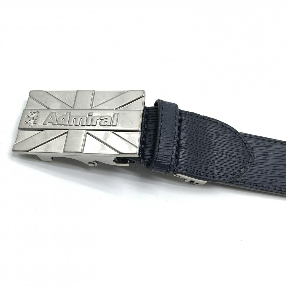 【美品】アドミラル ガチャベルト ネイビー シルバーバックル レディース ゴルフウェア Admiral