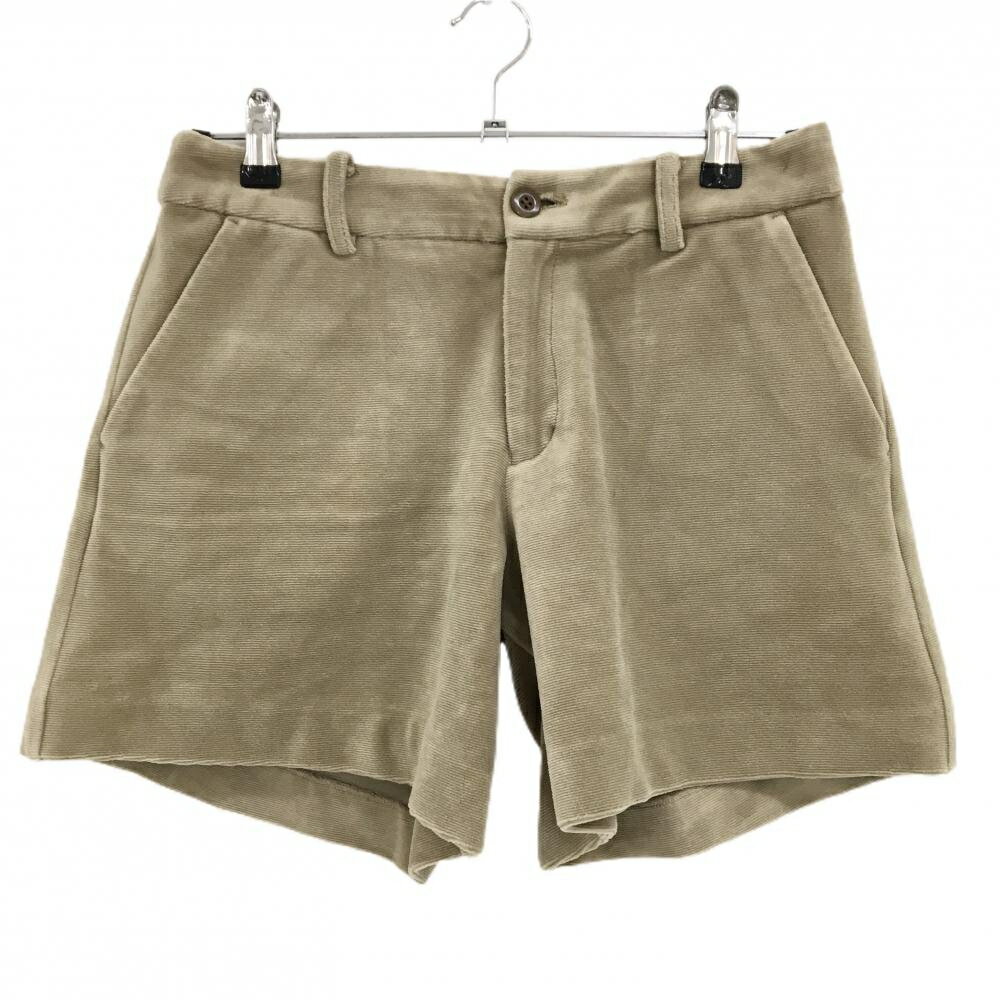 【美品】ビームスゴルフ ショートパンツ ベージュ コーデュロイ風 ストレッチ レディース L ゴルフウェア BEAMS GOLF