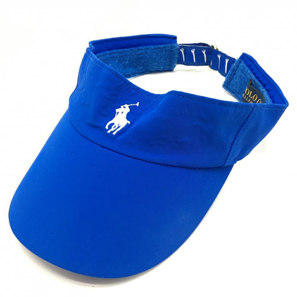 ポロゴルフ サンバイザー ブルー ロゴ刺しゅう ゴルフウェア Ralph Lauren