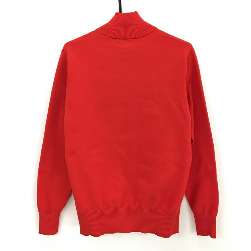 【超美品】ルコックゴルフ ニットジャケット レッド×ネイビー×白 胸ロゴ メンズ M ゴルフウェア le coq sportif