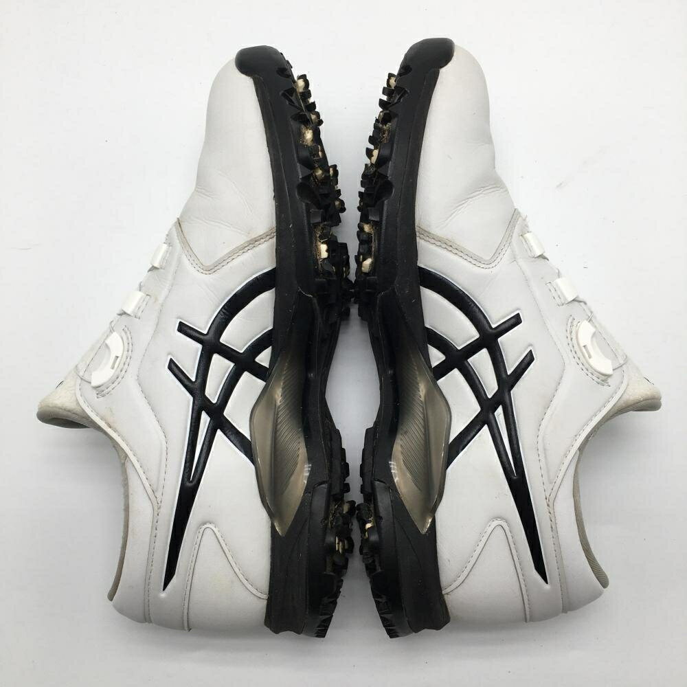 アシックス ゴルフシューズ 白×黒 1111A229 ゲルエースプロM BOA ダイヤル式 メンズ 26.0 ゴルフウェア asics