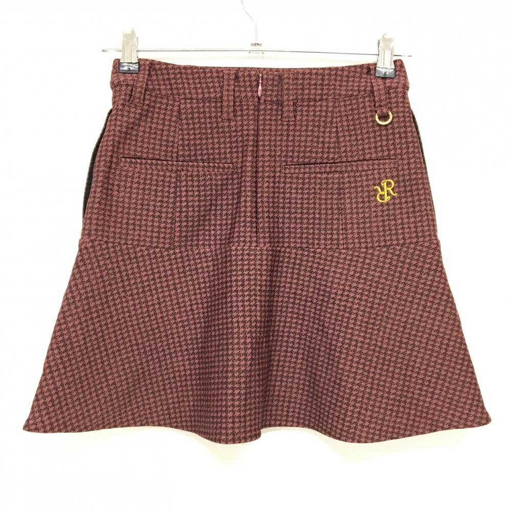 【超美品】レザレクション ストレッチスカート スモーキーピンク系 総柄 裏起毛 レディース XS ゴルフウェア Resurrection