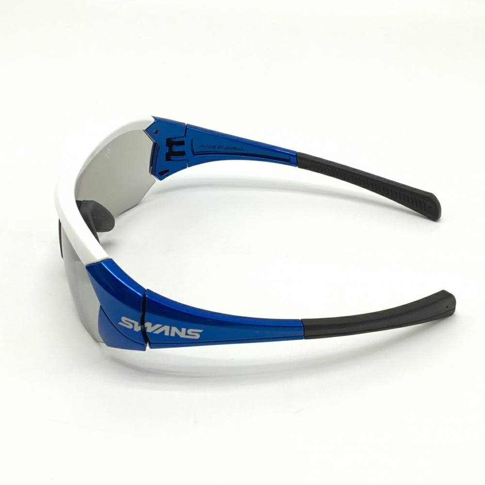 【美品】スワンズ スポーツサングラス 黒×ブルー 収納ケース付き ゴルフ SWANS