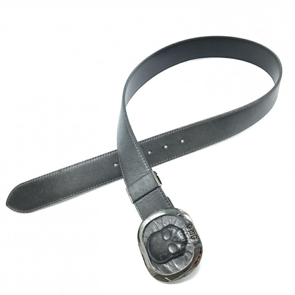 ダンスウィズドラゴン トップ式ベルト ダークグレー バックルスカル メンズ ゴルフウェア Dance With Dragon