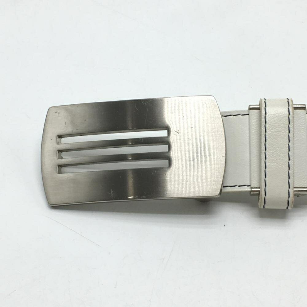 アディダス ベルト 白 バックルシルバー メンズ ゴルフウェア adidas