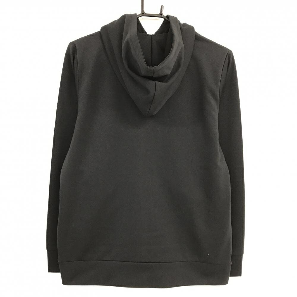 【美品】クランク ジップパーカー 黒×ピンク グラデーションプリント ロゴ刺しゅう レディース L ゴルフウェア CLUNK