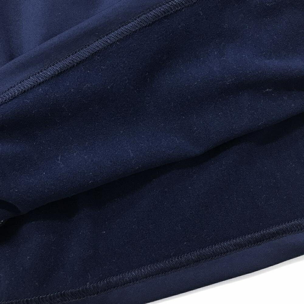 【超美品】フィラゴルフ 長袖ハイネックシャツ ネイビー×白 ロゴプリント 裏微起毛...