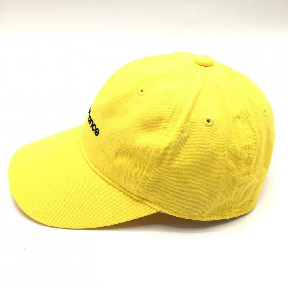 【超美品】ニューバランスゴルフ キャップ イエロー×黒 ロゴ刺しゅう FR ゴルフウェア New Balance