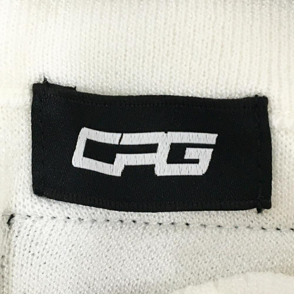 CPG ニットベスト 白×黒 一部透かし編み ラインストーン レディース M ゴルフウェア CPG