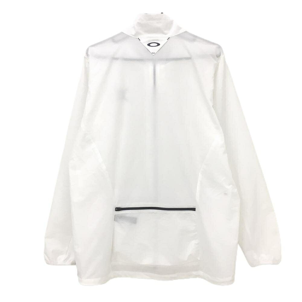 【美品】オークリー ジャケット 白×ネイビー スカル刺しゅう 薄手 メンズ XL ゴル...