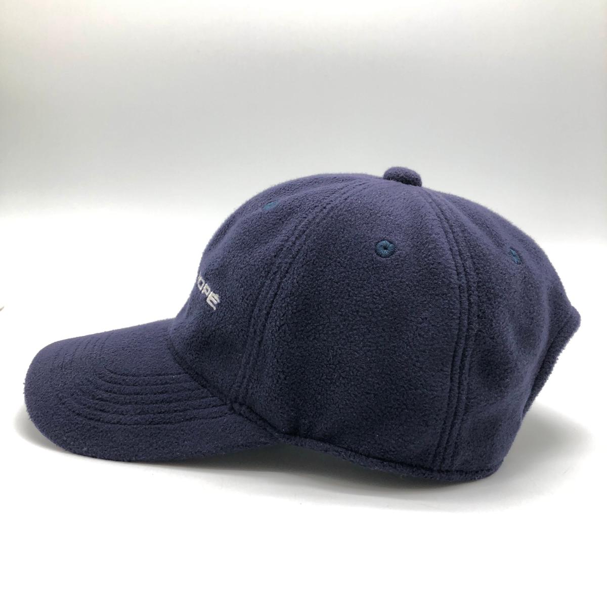 【美品】ジュンアンドロペ キャップ ネイビー×白 起毛 ロゴ刺しゅう ゴルフウェア JUN＆ROPE