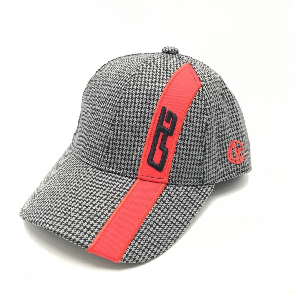 【新品】CPG キャップ グレー×黒 千鳥格子 ロゴ刺しゅう ONE ゴルフウェア CPG
