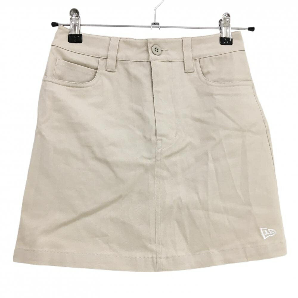 【新品】ニューエラ スカート ベージュ ストレッチ 後ろウエストゴム レディース SMALL ゴルフウェア New Era