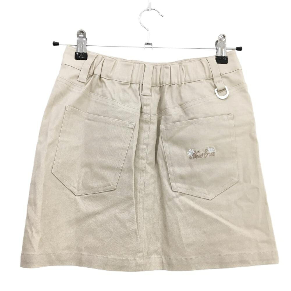 【新品】ニューエラ スカート ベージュ ストレッチ 後ろウエストゴム レディース SMALL ゴルフウェア New Era
