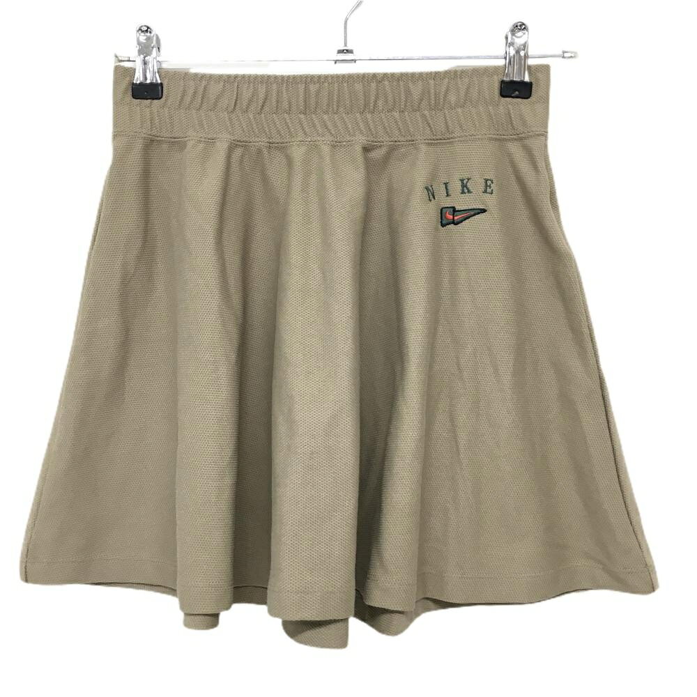 【超美品】ナイキ フレアスカート ダークベージュ ウエストゴム レディース S ゴルフウェア NIKE