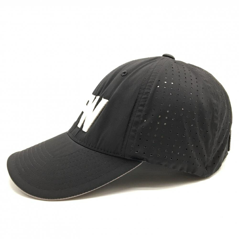 TFW49×DEVON&JONES キャップ 黒×白 一部パンチング 立体ロゴ L-XL ゴルフウェア TFW49