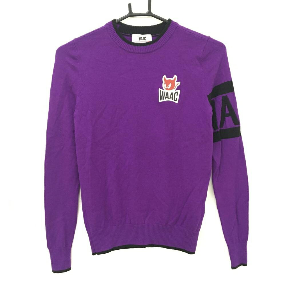 商品説明 ブランド WAAC アイテム セーター 表記サイズ 1 ※海外サイズの場合もございます。必ず実寸サイズをご確認ください。 実寸サイズ 　身幅：約36.5cm　袖丈：約58cm　肩幅：約30cm　着丈：約54cm ※実寸サイズの採寸方法については、こちらをご覧ください。 ★実寸サイズは平台に平置きして外寸を測定しており、商品によっては若干の誤差が生じます。数cmの誤差は予めご了承くださいませ。 特徴・仕様 適応時期 秋 ・ 冬 商品ランク A コメント 商品ランク（ゴルフウェア） N 新品（タグ付き) S 新品未使用品（タグなし） A+ 使用感や汚れ等がない、または目立たない綺麗な中古品 A 使用感や汚れ等が少ない美品や良品 B+ 使用感や中小の汚れ等がある一般的な中古品 B 使用感や大中の汚れ等がある一般的な中古品 C 使用感や大中の汚れ、小さな穴等がある中古品 商品ランク（ゴルフシューズ） N 新品（タグ付き) S 新品未使用品（タグなし） A+ しわや汚れ等がない、または少ない綺麗な中古品 A しわや小さな汚れはあるが、使用感が少ない美品や良品 B+ しわや中小の汚れ、使用感がある一般的な中古品 B しわや大中の汚れ、使用感がある一般的な中古品 C しわや大中の汚れ、使用感がある中古品 D しわや大きな汚れ、使用感がある中古品 &nbsp;★A+～CランクはUSED品となりますので、神経質な方はご入札をお控えください。 &nbsp;★Nランクは新品商品ですが、一部保管時による汚れ等があります。商品説明や写真で必ずご確認ください。　