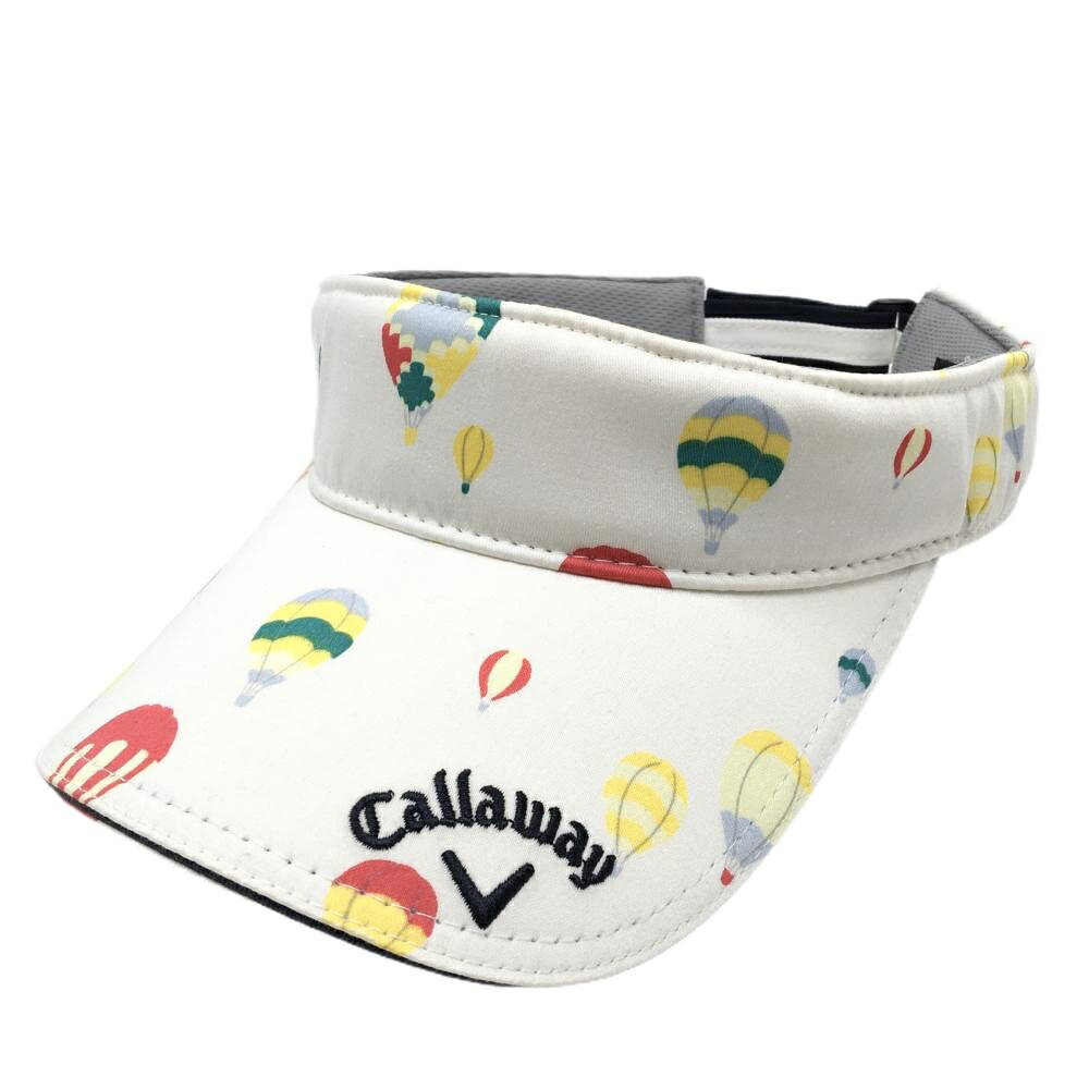 Rakuten - キャロウェイ サンバイザー 白×マルチカラー 気球柄 ロゴ刺しゅう FR ゴルフウェア Callaway