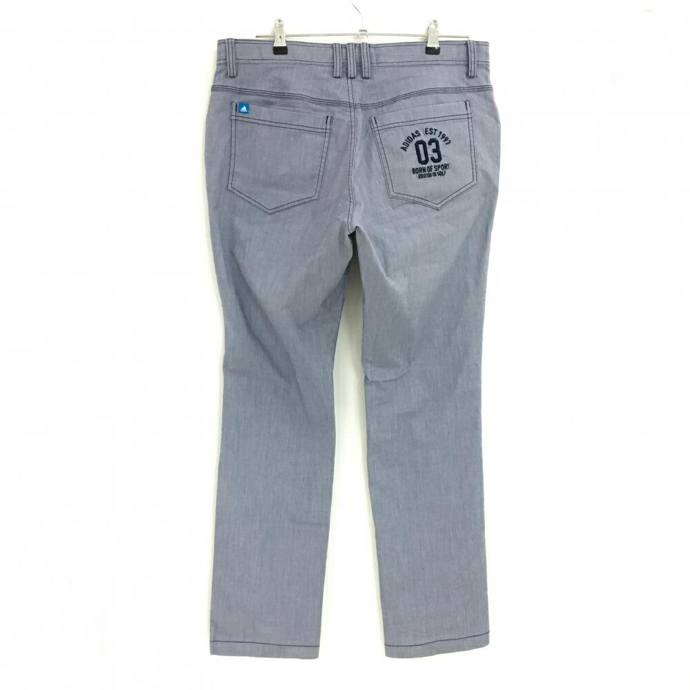 アディダス パンツ 杢ブルー バックロゴ メンズ 88 ゴルフウェア adidas