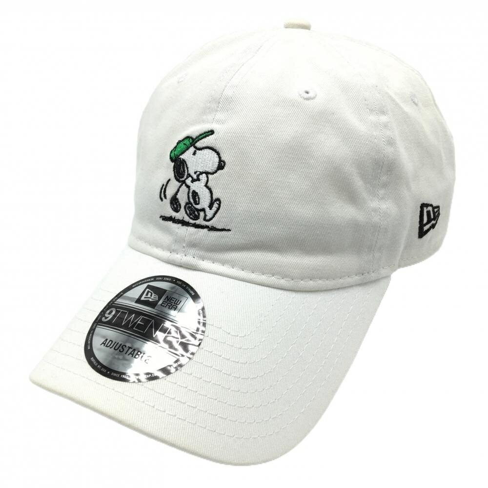 ニューエラ×PEANUTS キャップ 白 スヌーピー刺しゅう ゴルフウェア New Era