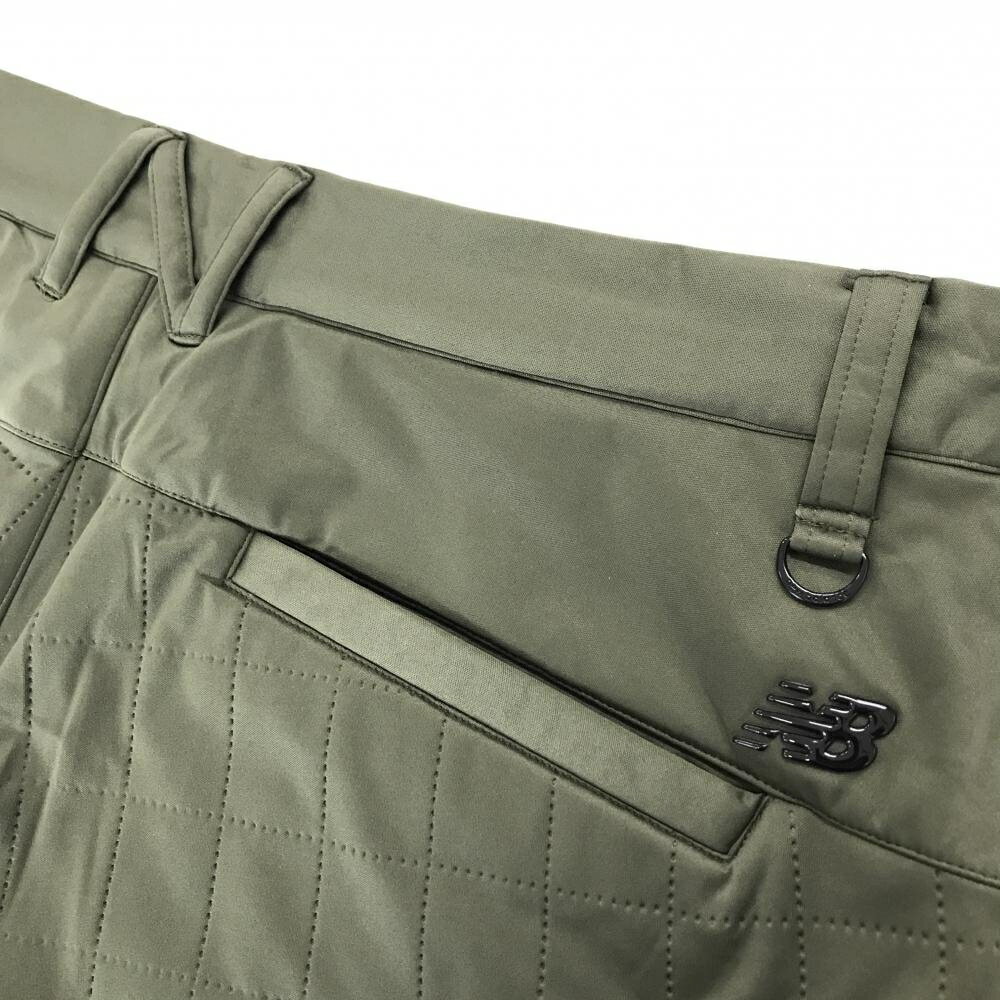 【美品】ニューバランスゴルフ パンツ カーキ 裏起毛 格子地模様 メンズ 7(2XL) ゴ...