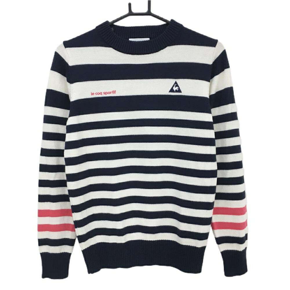 商品説明 ブランド le coq sportif アイテム セーター 表記サイズ L ※海外サイズの場合もございます。必ず実寸サイズをご確認ください。 実寸サイズ 　身幅：約48.5cm　袖丈：約59.5cm　肩幅：約35cm　着丈：約59cm ※実寸サイズの採寸方法については、こちらをご覧ください。 ★実寸サイズは平台に平置きして外寸を測定しており、商品によっては若干の誤差が生じます。数cmの誤差は予めご了承くださいませ。 特徴・仕様 適応時期 秋 ・ 冬 商品ランク A+ コメント 袖口毛羽立ち少 商品ランク（ゴルフウェア） N 新品（タグ付き) S 新品未使用品（タグなし） A+ 使用感や汚れ等がない、または目立たない綺麗な中古品 A 使用感や汚れ等が少ない美品や良品 B+ 使用感や中小の汚れ等がある一般的な中古品 B 使用感や大中の汚れ等がある一般的な中古品 C 使用感や大中の汚れ、小さな穴等がある中古品 商品ランク（ゴルフシューズ） N 新品（タグ付き) S 新品未使用品（タグなし） A+ しわや汚れ等がない、または少ない綺麗な中古品 A しわや小さな汚れはあるが、使用感が少ない美品や良品 B+ しわや中小の汚れ、使用感がある一般的な中古品 B しわや大中の汚れ、使用感がある一般的な中古品 C しわや大中の汚れ、使用感がある中古品 D しわや大きな汚れ、使用感がある中古品 &nbsp;★A+～CランクはUSED品となりますので、神経質な方はご入札をお控えください。 &nbsp;★Nランクは新品商品ですが、一部保管時による汚れ等があります。商品説明や写真で必ずご確認ください。　