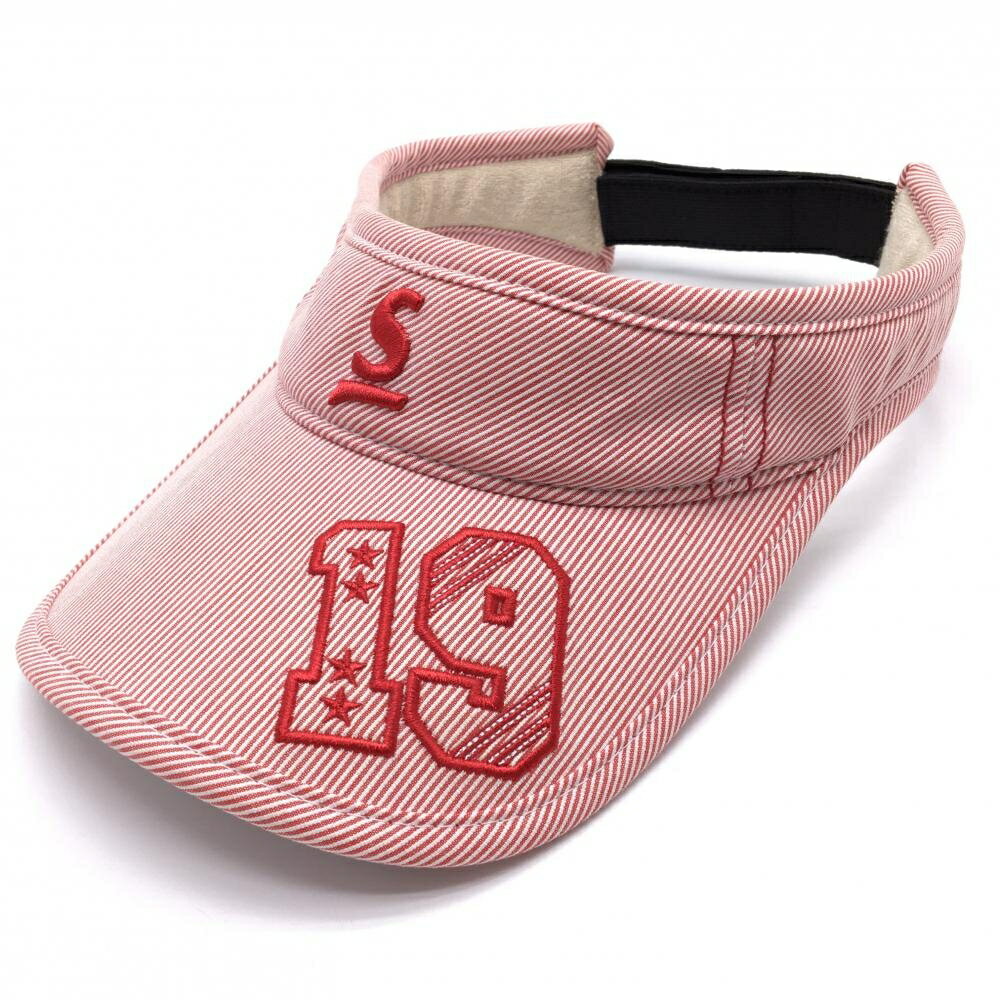 SINACOVA GOLF - [クーポン対象品]【超美品】スリクソン サンバイザー レッド×白 細ストライプ ロゴ 54-60cm ゴルフウェア SRIXON
