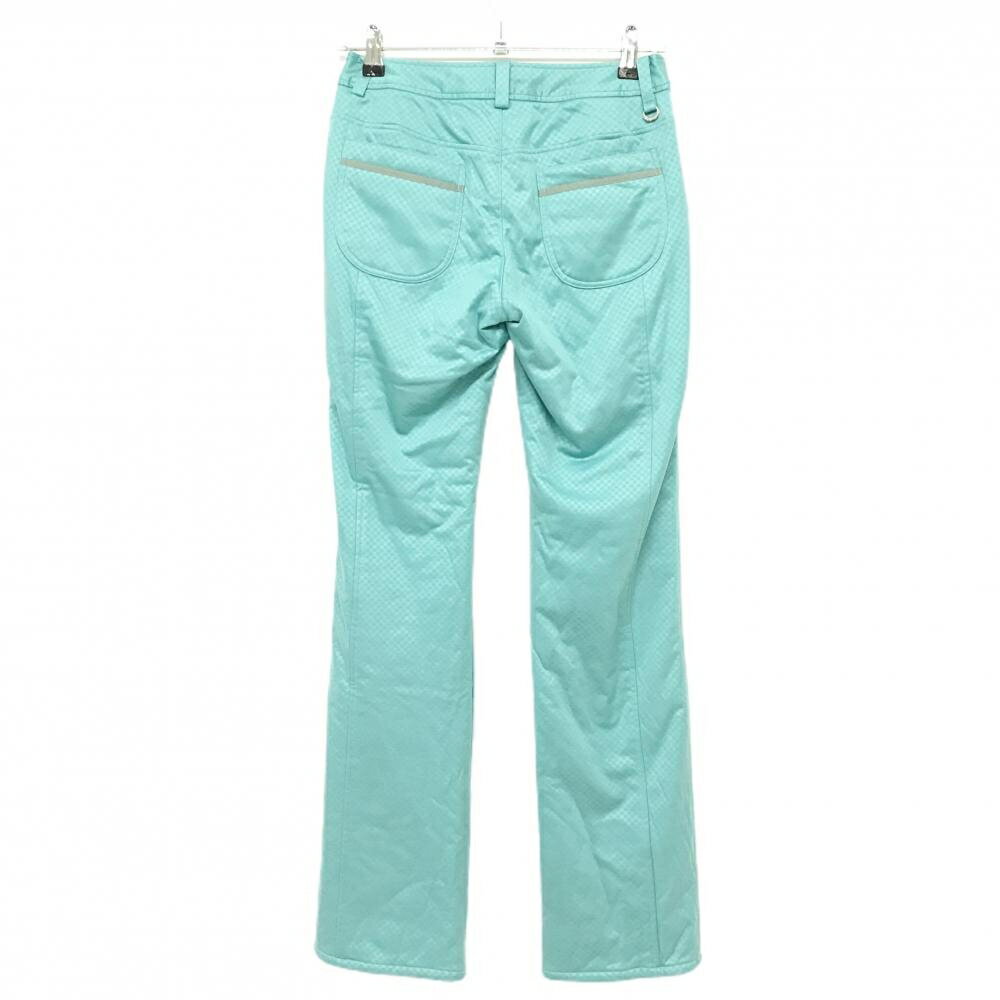 ヒールクリーク 中綿パンツ ミントグリーン チェック地模様 ワッペン レディース 38(S) ゴルフウェア Heal Creek