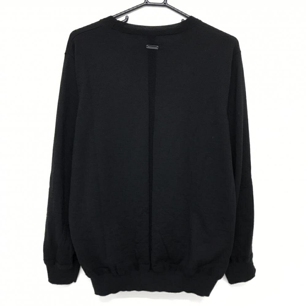 【美品】セントアンドリュース セーター 黒 ロゴ刺しゅう ウール混 ニット メンズ M ゴルフウェア 2025年モデル St ANDREWS