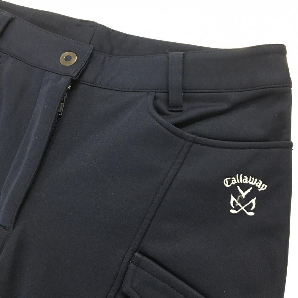 キャロウェイ パンツ ネイビー ロゴ刺しゅう 裏起毛 ストレッチ レディース M ゴルフウェア Callaway
