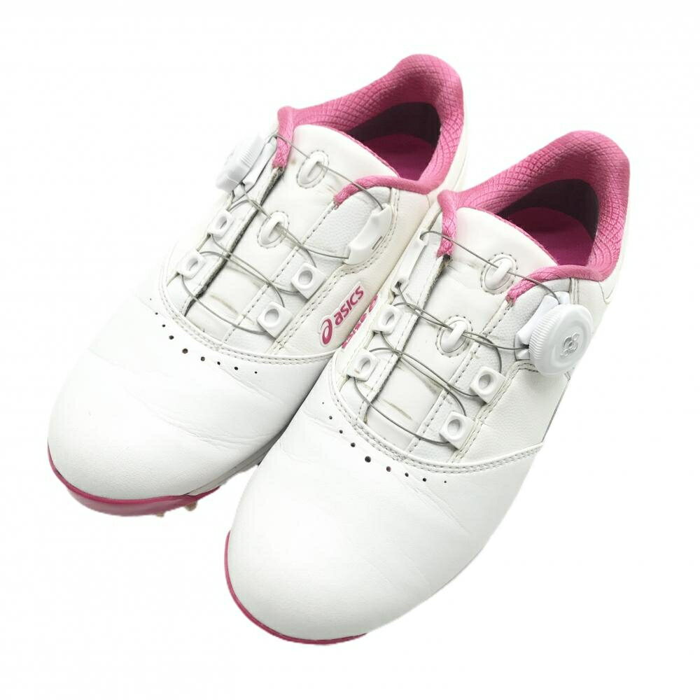 【ポイント10倍！楽天スーパーセール期間限定】アシックス ゴルフシューズ 白×ピンク TGN917 ゲルエース BOA ダイヤル式 レディース 22.5 ゴルフウェア asics