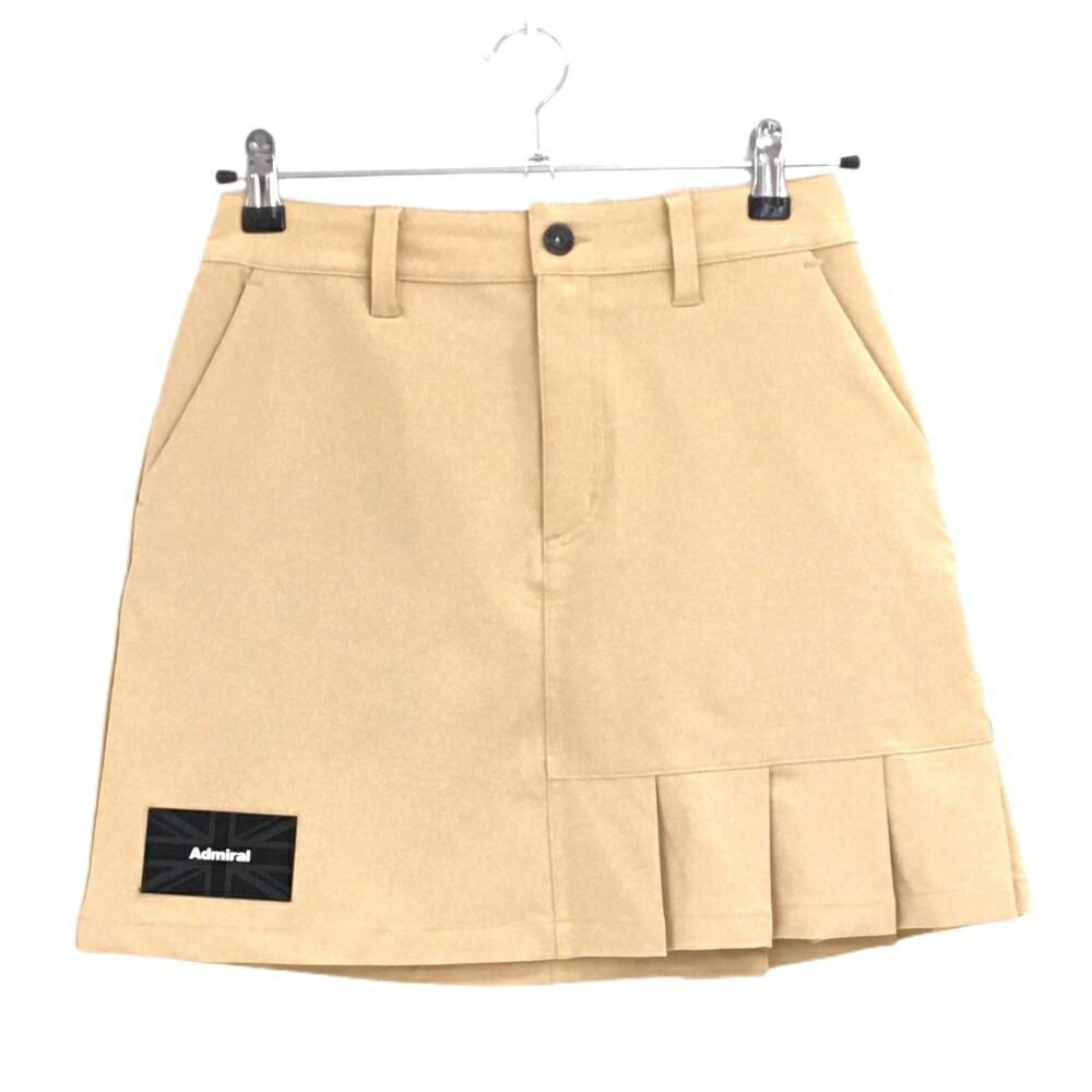 Rakuten - 【超美品】アドミラル ストレッチスカート ベージュ 一部プリーツ 後ろウエストゴム レディース S ゴルフウェア Admiral