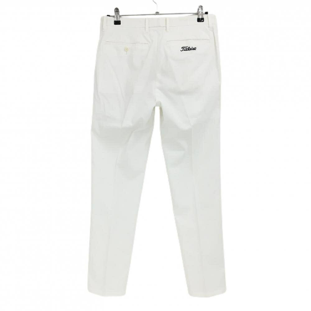 タイトリスト パンツ 白×黒 格子織生地 バックロゴ メンズ 79 ゴルフウェア TITLEIST